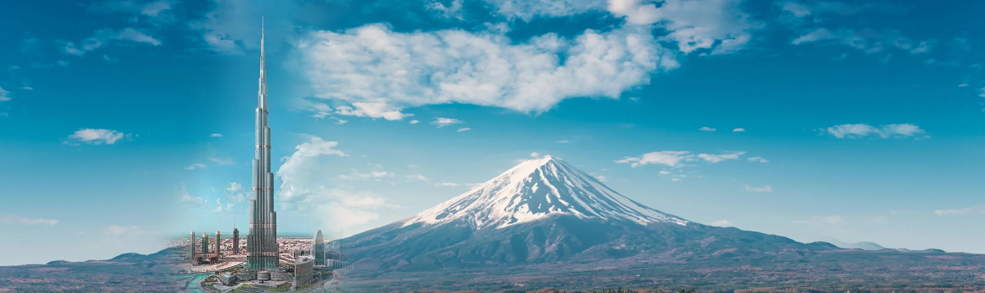 Mount Fuji and Burj
